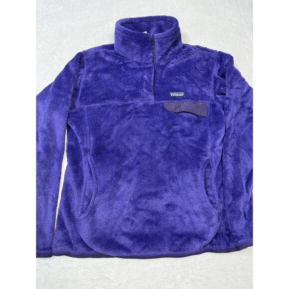Patagonia Synchilla Sweater Womens Large Purple Snap-T Pullover Jacket - Picture 1 of 6